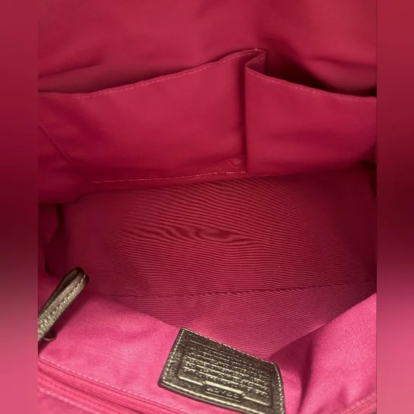 Coach Patchwork Tote in Pink, Magenta & Silver - Picture 10 of 13